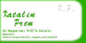 katalin prem business card